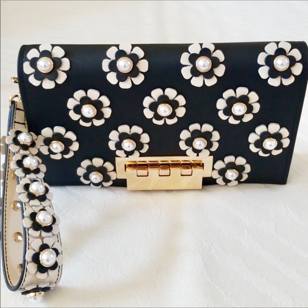 Zac Zac Posen Earthette Large Leather Clutch